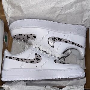 Nike custom af1 leopard Sneakers women’s size 7